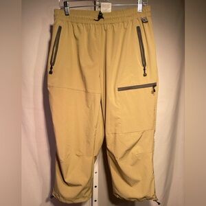 Mapamyumco Beige Capri Pants Pockets Medium Pedal Pusher Y2K Gorpcore Outdoor